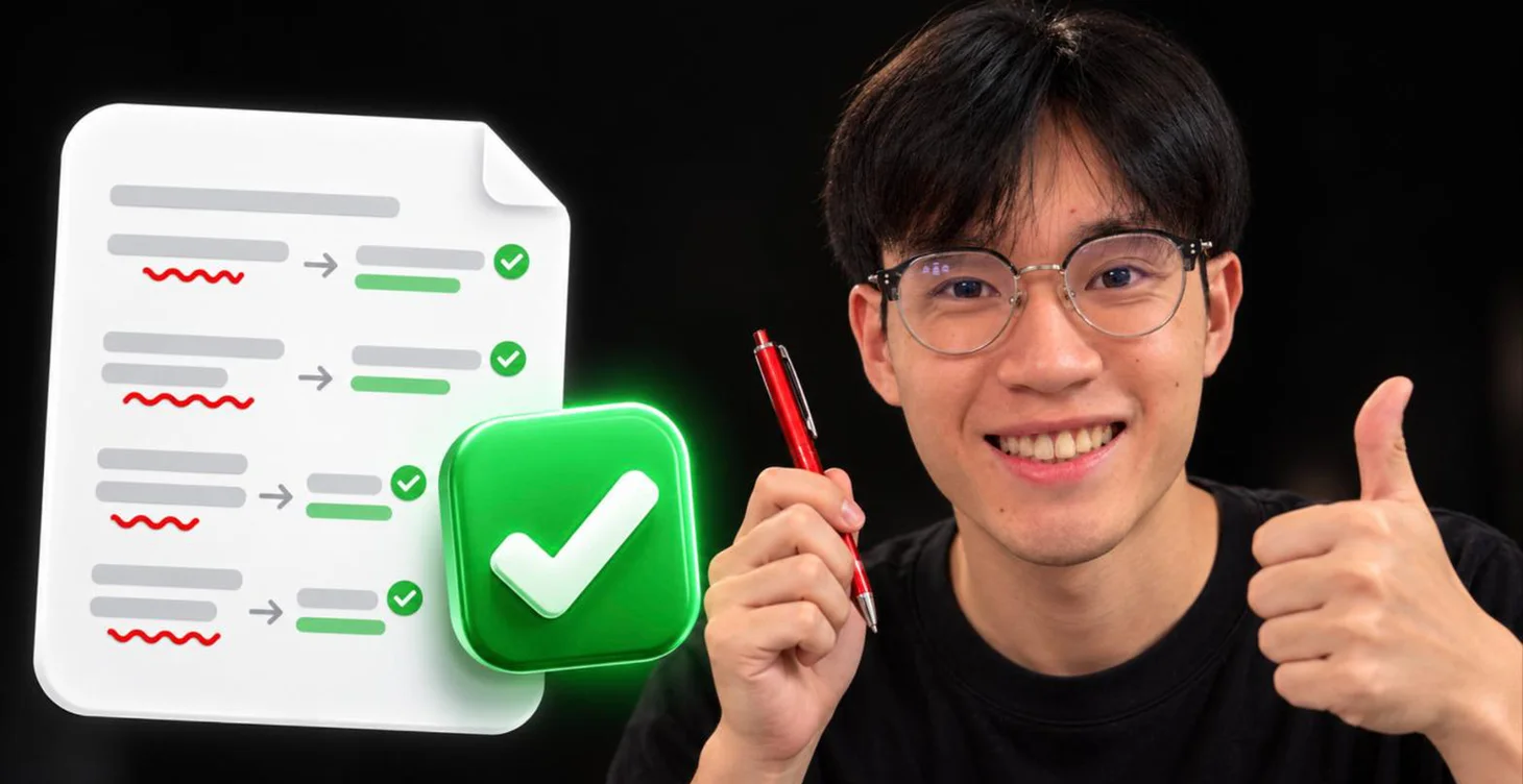 AI 改文法教學:免費改英文文法工具+5 條即用指令(附港式英文常見錯誤)封面