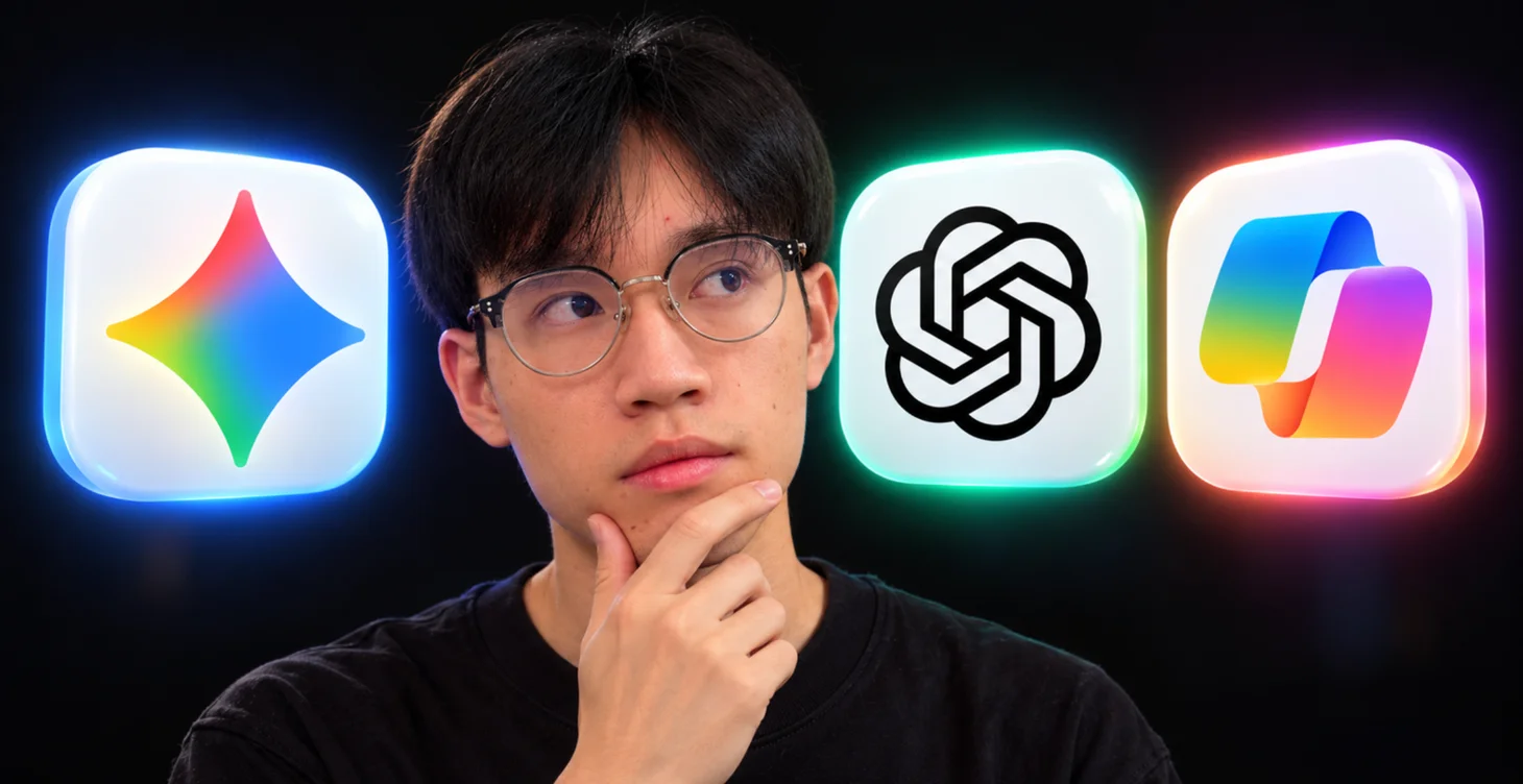 Gemini vs ChatGPT vs Copilot 比較 2026:香港人應該先用哪一個?封面